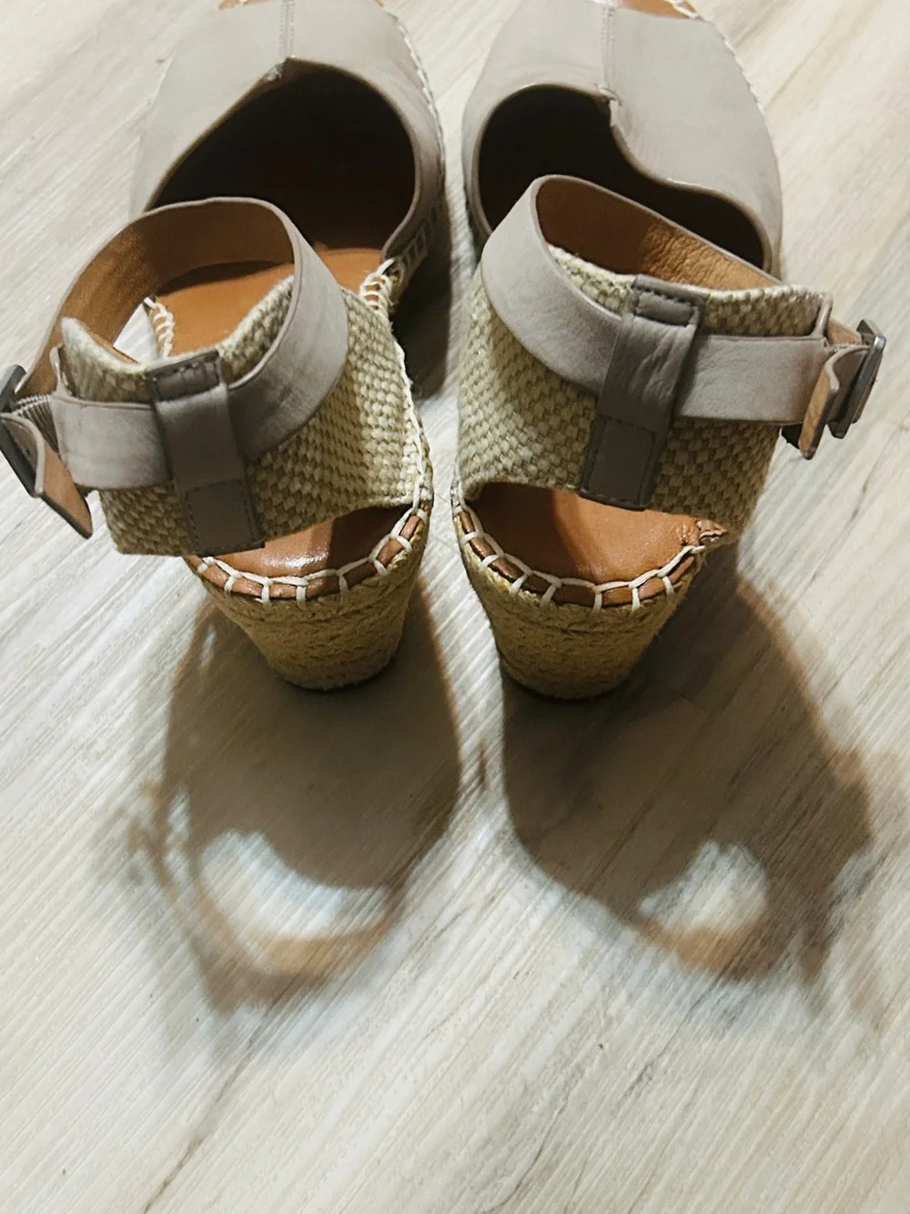 Gentle Souls Espadrille Sandals - Neutral Taupe
